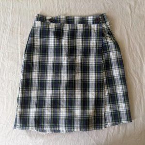plaid mini skort